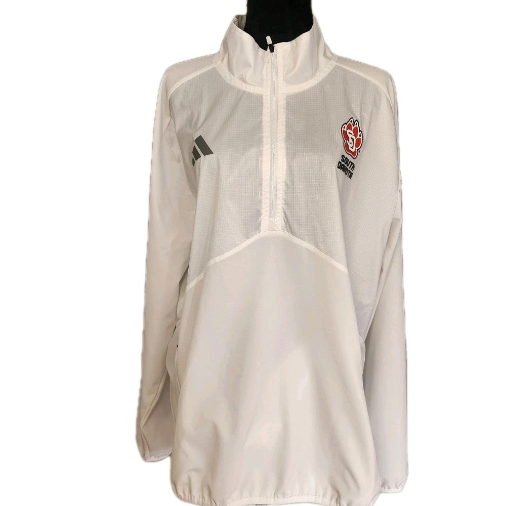 Adidas Aeroready Medium White Track Jacket South Dakota Coyotes
